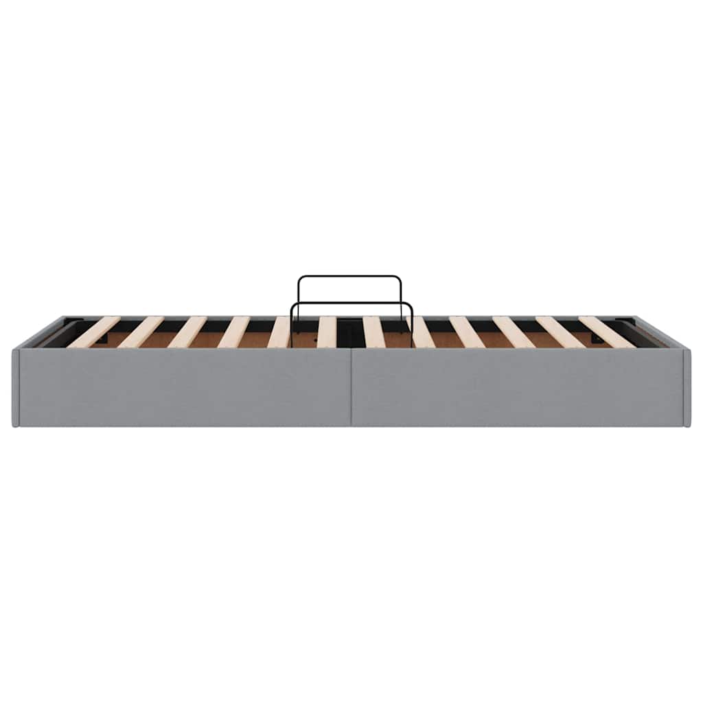 Letto con Contenitore Grigio chiaro 90 x 190 cm Tessuto 3370043