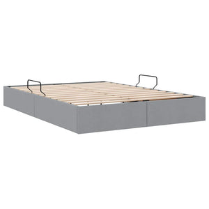 Letto con Contenitore Grigio chiaro 135 x 190 cm Tessuto 3370046