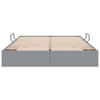 Letto con Contenitore Grigio chiaro 135 x 190 cm Tessuto 3370046