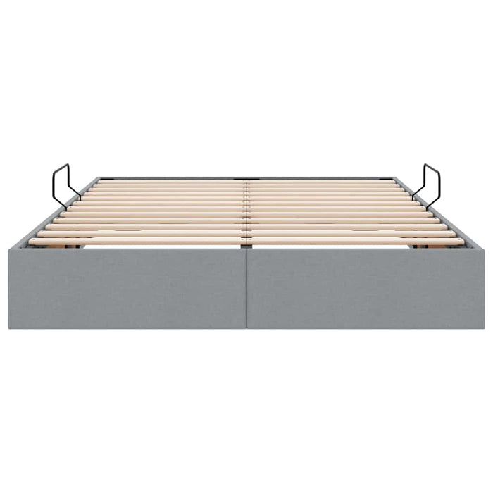 Letto con Contenitore Grigio chiaro 135 x 190 cm Tessuto 3370046