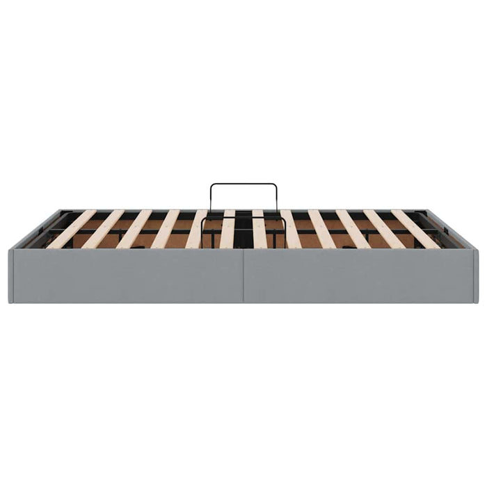Letto con Contenitore Grigio chiaro 135 x 190 cm Tessuto 3370046
