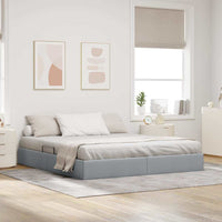 Letto con Contenitore Grigio chiaro 180 x 200 cm Tessuto 3370049