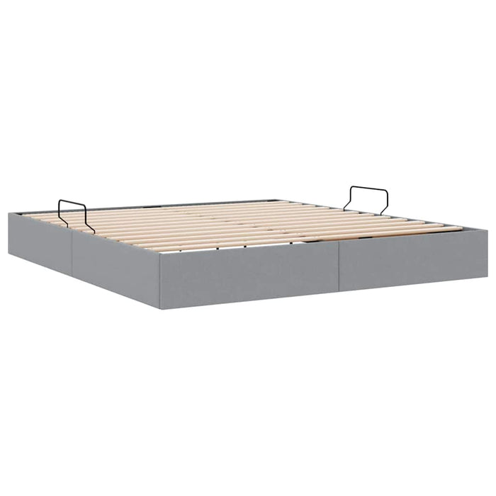 Letto con Contenitore Grigio chiaro 180 x 200 cm Tessuto 3370049