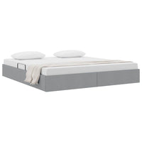 Letto con Contenitore Grigio chiaro 180 x 200 cm Tessuto 3370049