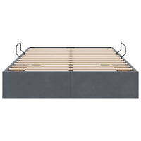 Letto con Contenitore Grigio scuro 120 x 200 cm Velluto 3370083