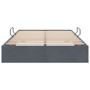 Letto con Contenitore Grigio scuro 120 x 200 cm Velluto 3370083