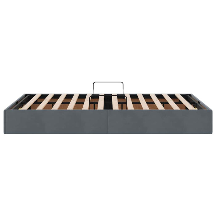 Letto con Contenitore Grigio scuro 120 x 200 cm Velluto 3370083