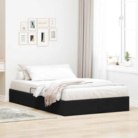 Letto con Contenitore con materasso Nero 120 x 200 cm Velluto 3370084
