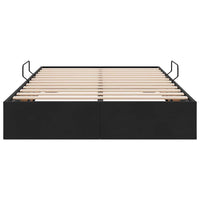 Letto con Contenitore con materasso Nero 120 x 200 cm Velluto 3370084