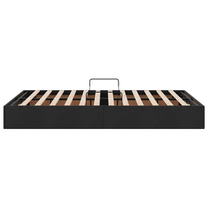 Letto con Contenitore con materasso Nero 120 x 200 cm Velluto 3370084