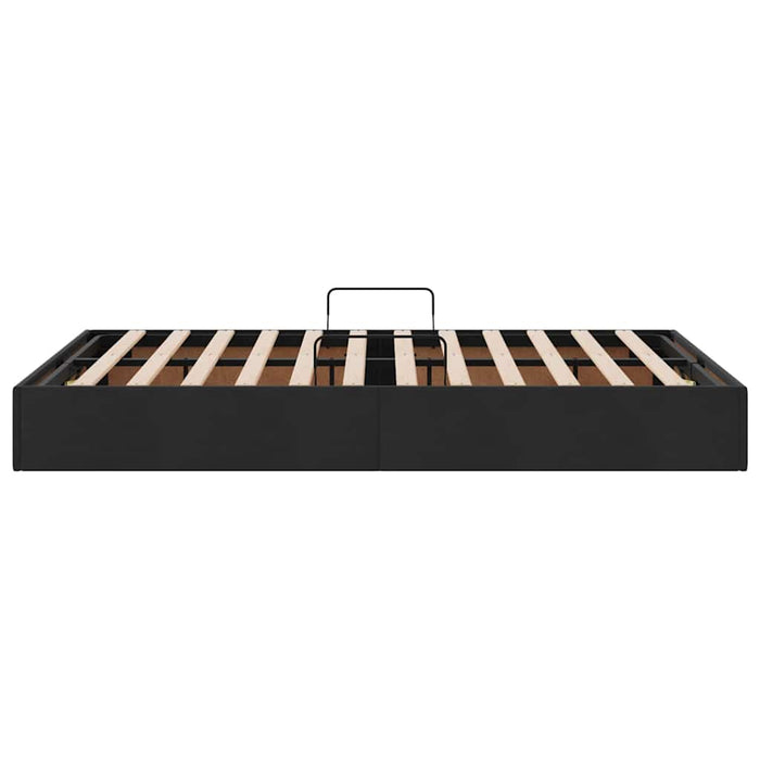 Letto con Contenitore con materasso Nero 120 x 200 cm Velluto 3370084