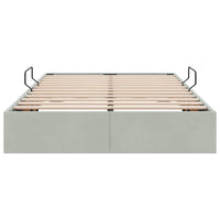 Letto con Contenitore Grigio chiaro 120 x 200 cm Velluto 3370088