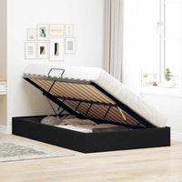 Letto con Contenitore con materasso Nero 120 x 200 cm Velluto 3370090