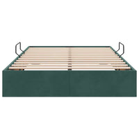 Letto con Contenitore Verde Scuro 120 x 200 cm Velluto 3370091