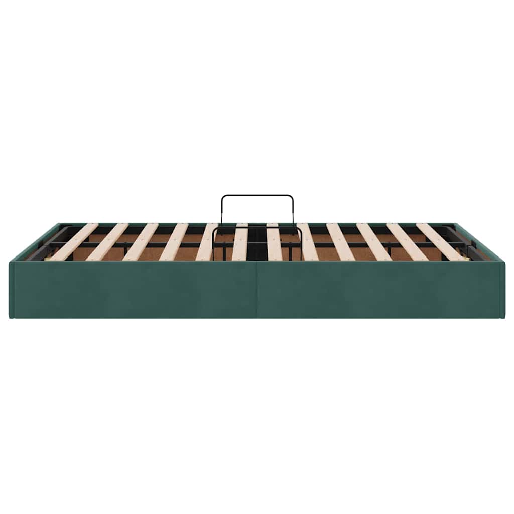 Letto con Contenitore Verde Scuro 120 x 200 cm Velluto 3370091