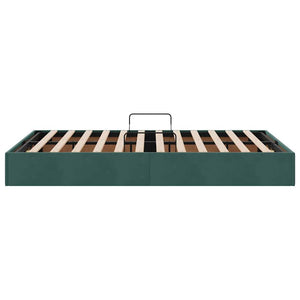 Letto con Contenitore Verde Scuro 120 x 200 cm Velluto 3370091