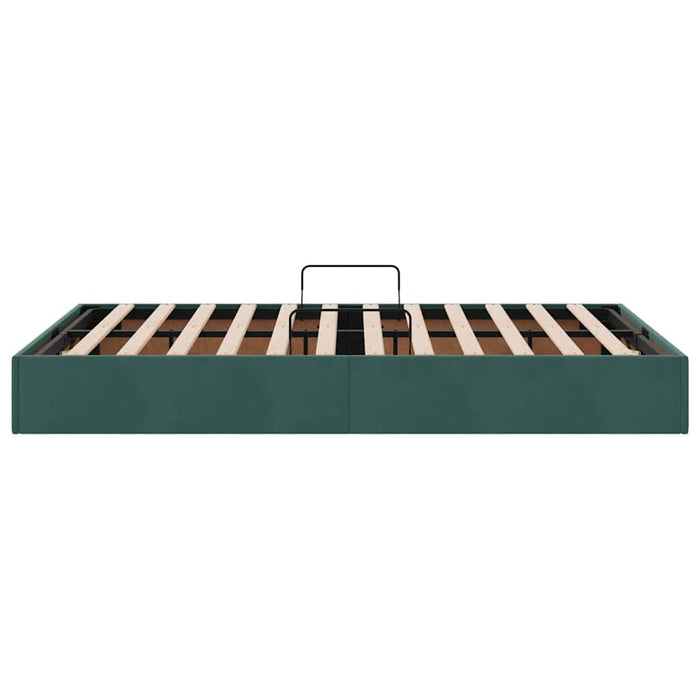 Letto con Contenitore Verde Scuro 120 x 200 cm Velluto 3370091