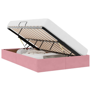 Letto con Contenitore con materasso Rosa 120 x 200 cm Velluto 3370093