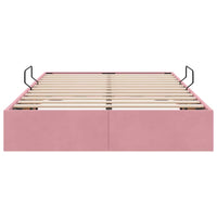Letto con Contenitore con materasso Rosa 120 x 200 cm Velluto 3370093