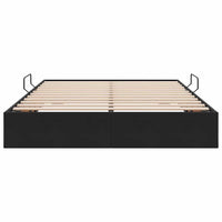 Letto con Contenitore con materasso Nero 140 x 190 cm Velluto 3370096