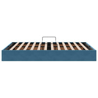 Letto con Contenitore Blu Scuro 140 x 190 cm Velluto 3370098