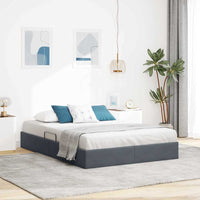 Letto con Contenitore Grigio scuro 140 x 200 cm Velluto 3370101