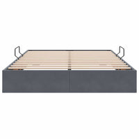 Letto con Contenitore Grigio scuro 140 x 200 cm Velluto 3370101