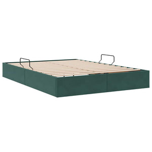Letto con Contenitore Verde Scuro 140 x 200 cm Velluto 3370103