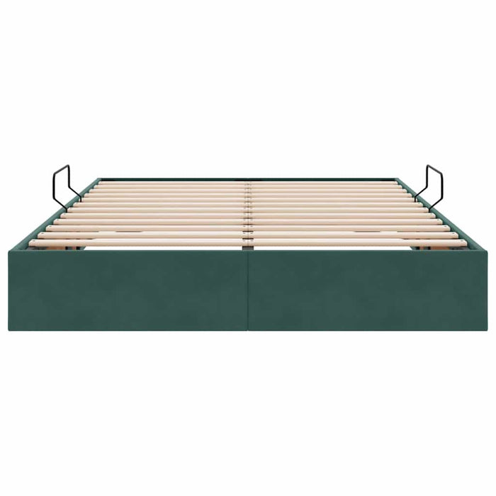 Letto con Contenitore Verde Scuro 140 x 200 cm Velluto 3370103