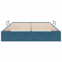 Letto con Contenitore Blu Scuro 140 x 200 cm Velluto 3370104