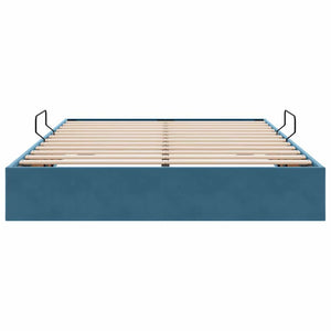Letto con Contenitore Blu Scuro 140 x 200 cm Velluto 3370104