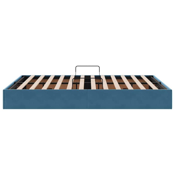 Letto con Contenitore Blu Scuro 140 x 200 cm Velluto 3370104