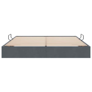 Letto con Contenitore Grigio scuro 160 x 200 cm Velluto 3370107