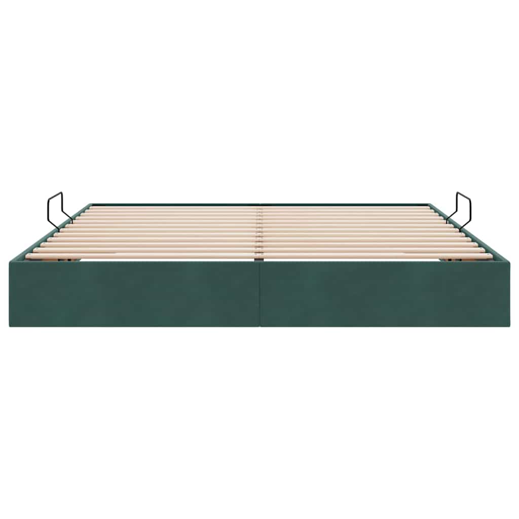 Letto con Contenitore Verde Scuro 160 x 200 cm Velluto 3370109