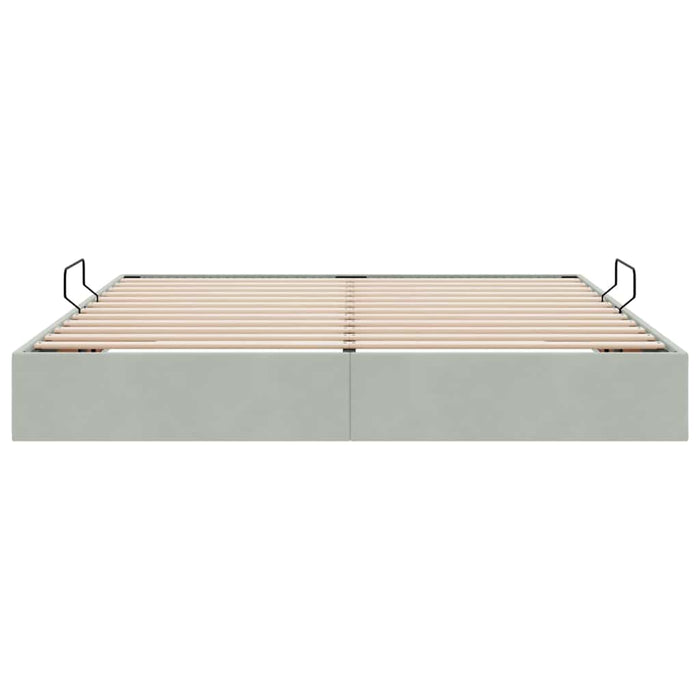 Letto con Contenitore Grigio chiaro 180 x 200 cm Velluto 3370112