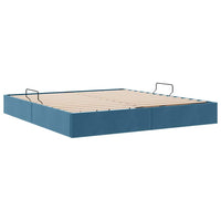 Letto con Contenitore Blu Scuro 180 x 200 cm Velluto 3370116