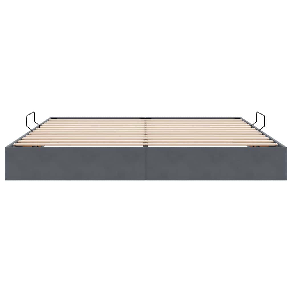 Letto con Contenitore Grigio scuro 200 x 200 cm Velluto 3370119