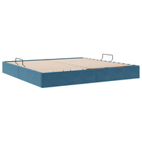 Letto con Contenitore Blu Scuro 200 x 200 cm Velluto 3370122