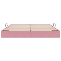 Letto con Contenitore con materasso Rosa 200 x 200 cm Velluto 3370123