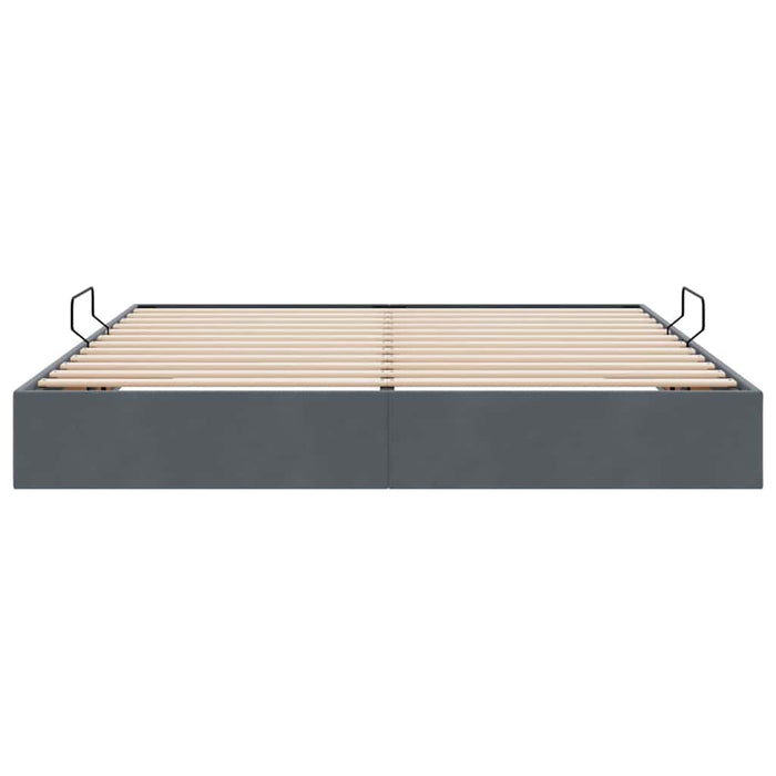 Letto con Contenitore Grigio scuro 180 x 200 cm Velluto 3370128