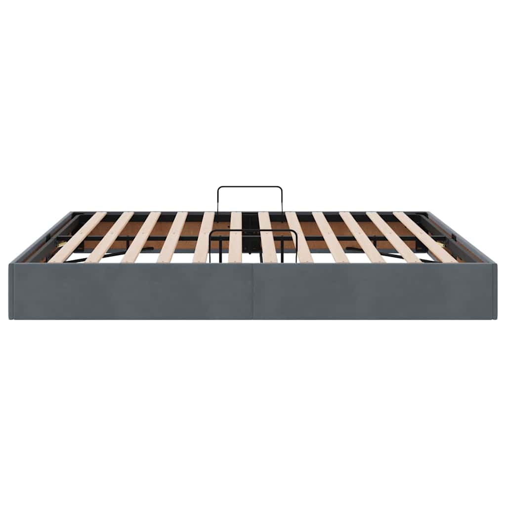 Letto con Contenitore Grigio scuro 180 x 200 cm Velluto 3370128