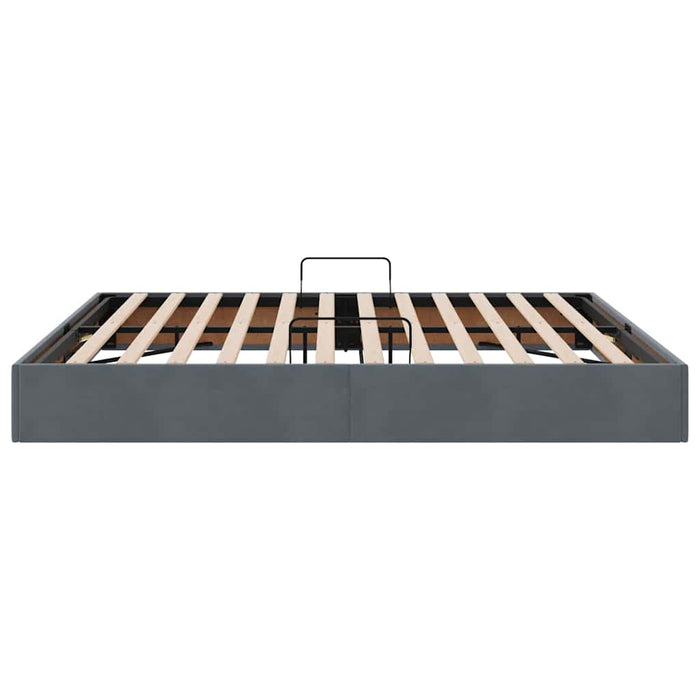 Letto con Contenitore Grigio scuro 180 x 200 cm Velluto 3370128