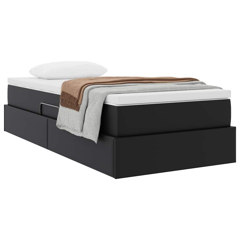 Letto con contenitore e materasso Nero 90 x 190 cm 3370142