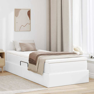 Letto con contenitore e materasso Bianco 90 x 190 cm 3370143