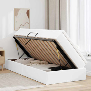 Letto con contenitore e materasso Bianco 90 x 190 cm 3370143
