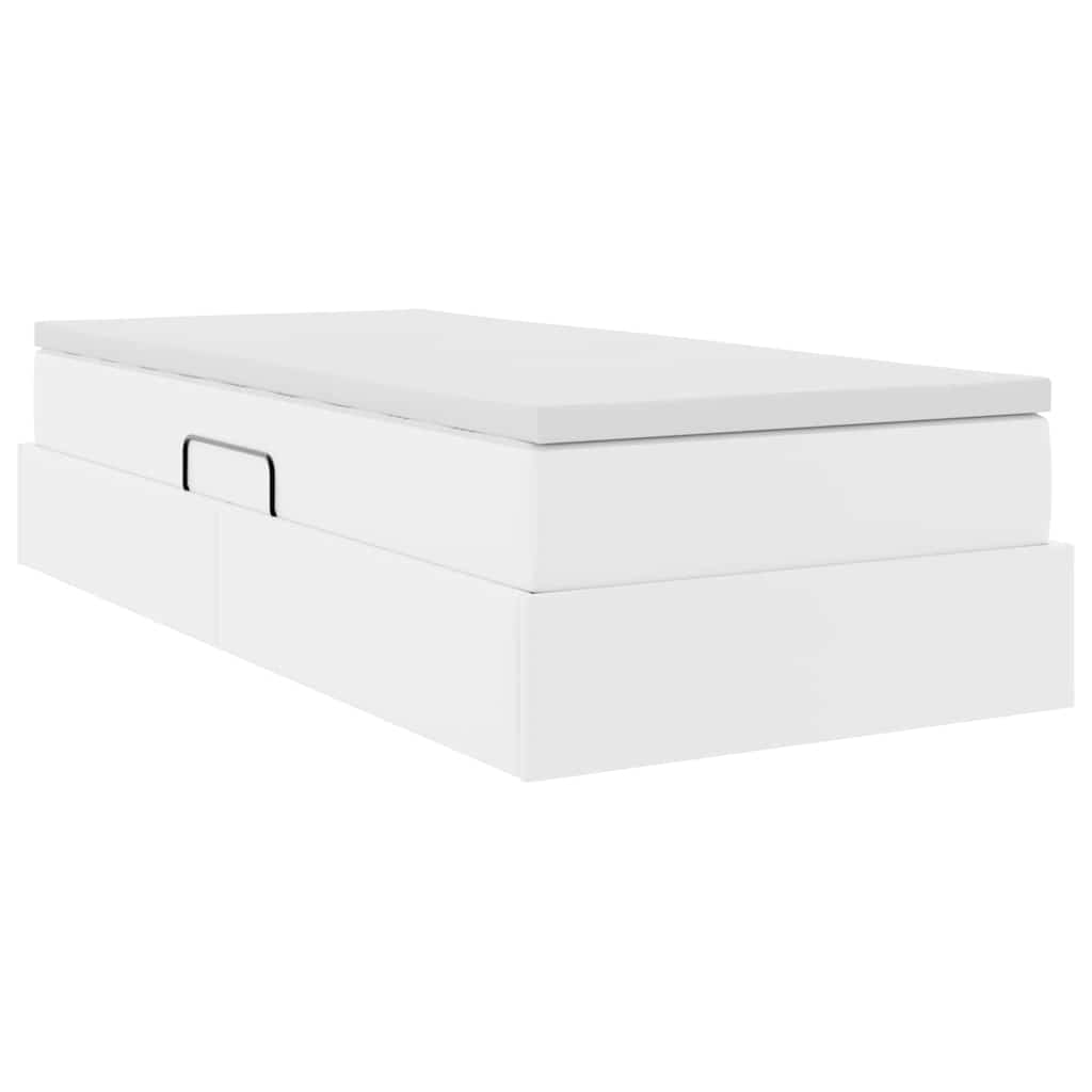 Letto con contenitore e materasso Bianco 90 x 190 cm 3370143