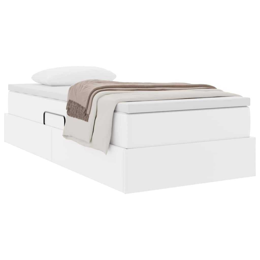 Letto con contenitore e materasso Bianco 90 x 190 cm 3370143