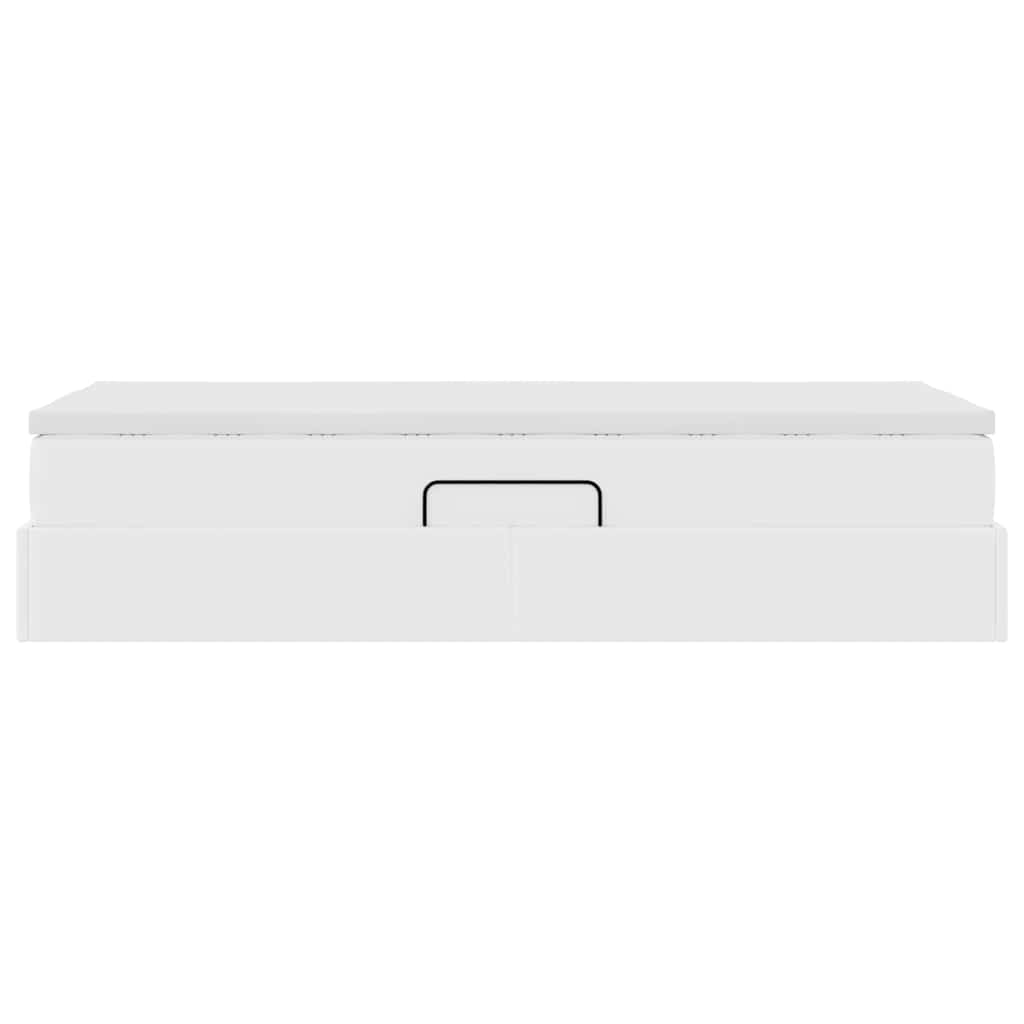 Letto con contenitore e materasso Bianco 90 x 190 cm 3370143