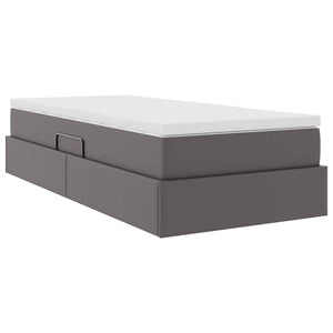 Letto con contenitore e materasso Grigio 90 x 190 cm 3370144