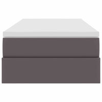 Letto con contenitore e materasso Grigio 90 x 190 cm 3370144